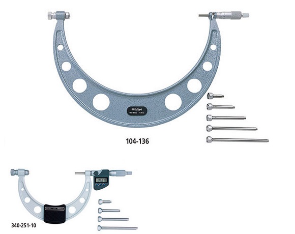 <b>340/104系列外径千分尺 带有可更换测砧</b>